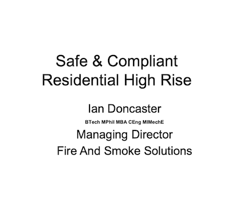 SCA presentation on Safe and Compliant Residential High Rise 
